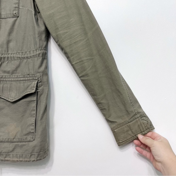 h&m | army utility jacket studded broken-in ipa beer patch 8 - Picture 4 of 12